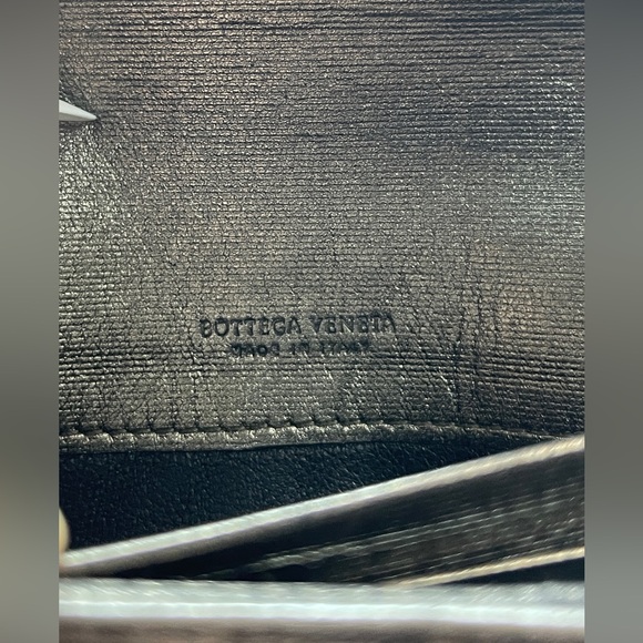 🖤 Bottega Veneta Intrecciato Leather Flap Top Snap Continental Wallet Metallic - Picture 12 of 14